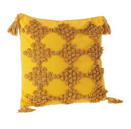 [B0463418] 4x Cuscino ocre 45x45 in tessuto