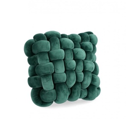 [B0464959] 4x Cuscino entwine verde 30x30x10h in tessuto