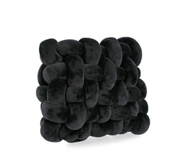 [B0464960] 4x Cuscino entwine nero 30x30x10h in tessuto