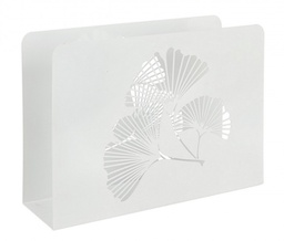 [B0723181] 4x Riviste ginkgo rett bianco 35x10x26h in metallo