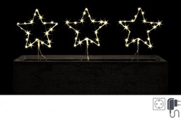 [B0932078] 4x Decorazione 3F Stella Bia 60 microled