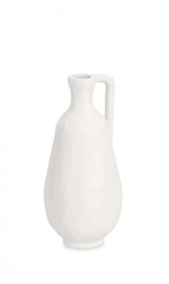 [B0187052] 2x Bottiglia decorativa bianca D.10x23h in metallo