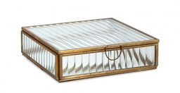 [B0187058] 3x Portagioie in vetro 17,5x17,5x4,5h