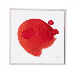 [B0245226] 2x Dipinto trilix rosso 30x30x4,5h tela