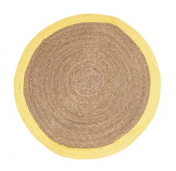 [B0608271] 2x Tappeto naturale giallo D.120 cm