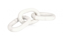 [B0183029] 2x Decorazione Kandy catena 36,25x10x10h marmo bianco