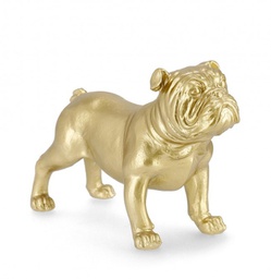[B0183100] 4x Decorazione bulldog oro h19,5 x 28,5 x 12,2