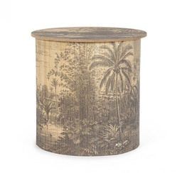 [B0740980] 3x Tavolino Fujiko in legno D.40x40h