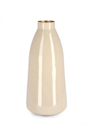 [B0184670] 2x Bottiglia decorativa beige D.13,5x32,5h