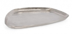 [B0184279] 2x Vassoio decorativo chisel argento 38x34