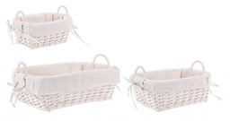 [B0415521] 2x Set di ciotole bianche 26x20x12, 34x27x13, 45x35x15