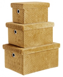 [B0219027] 3x Scatola rettangolare ocre 24x17x14h, 29x23x16h, 36x26x18h