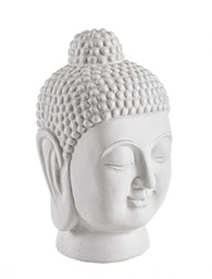 [B0790656] 4x Testa di Buddha bianca 22,5x21x35,5 cm