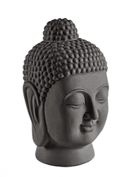 [B0790657] 4x Testa di Buddha antracite 22,5x21x35,5 cm