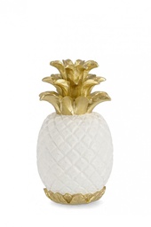 [B0130053] 4x Decorazione ananas bianco D.17x30h