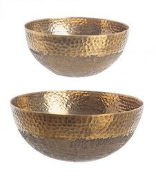 [B0184165] Ciotola decorativa oro D.21x9h, D.26x11.5h