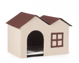 [B0730193] 4x Casetta beige-marrone H40 x 58 x 41