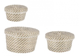 [B0411946] 3x Cesta C-Cop jade to bianco D.19x11, D.25x13, D.30x18