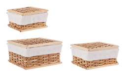 [B0402411] 4x Set di oggetti homely 17x17x8, 20x20x10.5, 23x23x13