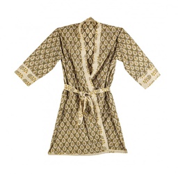 [B0463884] 3x Kimono avorio c-foglia-fiore taglia unica