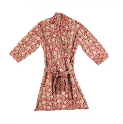 [B0463902] 3x Kimono rosso con foglie e fiori - taglia unica