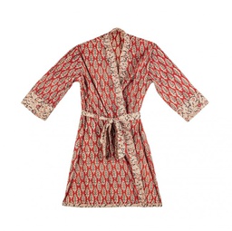 [B0463903] 3x Kimono rosso con foglia e fiore - taglia unica