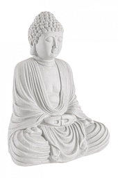 [B0790658] 4x Decorazione Buddha seduto bianco 33,5x25x42
