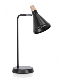 [B0827745] 3x Lampada tavolo brill nera 26,5x15x46h