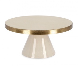 [B0721359] 2x Alzata decorativa oro beige D.30x14h
