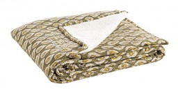 [B0463888] 4x Plaid verde c-foglia 130x180 cm