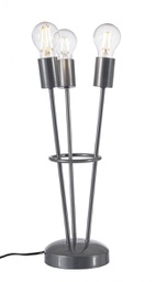 [B0826463] 2x Lampada tavolo fiaccola 17x15x45h argento