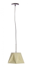[B0826258] 2x Lampadario esagono giallo 28x25x15h in metallo