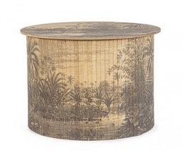 [B0740979] 2x Tavolino Fujiko in legno D.58x40h