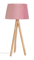[B0827680] 4x Lampada da tavolo rosa D.33x69h in legno