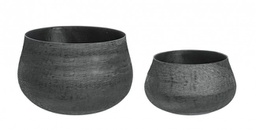 [B0184177] Vaso in metallo D.20x11.5h, D.24.5x16h
