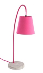 [B0827219] 2x Lampada tavolo parabola fucsia 30x15x54h in metallo