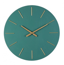 [B0182441] 2x Orologio da parete verde D.60x5h in legno