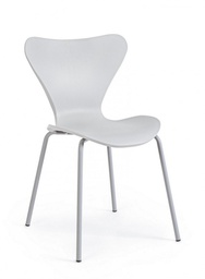 [B0733411] 4x Sedia grigia 50x49,5x82 cm in plastica
