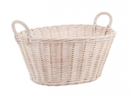 [B0380392] Cesto ovale bianco 59x48x26h