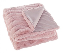 [B0463250] 2x Plaid rosa 120x150 in tessuto