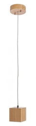 [B0827821] 2x Lampadario LED in legno 9x9x10.5h