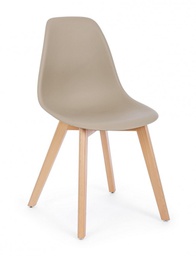[B0733428] 4x Sedia sistema Tortora 51.5x46.5x86