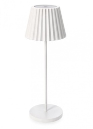 [B0827707] Lampada tavolo led bianca D.12,5 x 36h in metallo