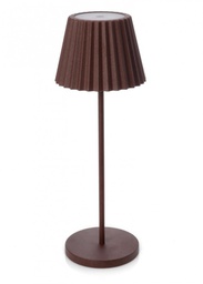 [B0827709] Lampada tavolo led marrone D.12,5 x 36h in metallo