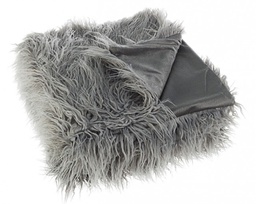 [B0463248] 2x Plaid grigio 120x150 in tessuto