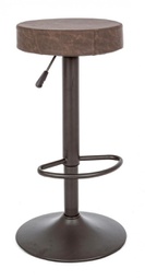 [B0733336] 2x Sgabello bar marrone vintage 35x35x64/85h