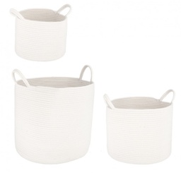 [B0411383] 2x Cesta candor alto bianco D.28x21h, D.36x28h, D.40x39h