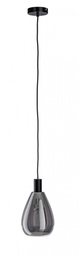 [B0827349] Lampadario 1 luce fumé-nero D.18,5x130h