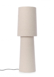 [B0828085] 2x Lampada tavolo crema D.18x58h in tessuto