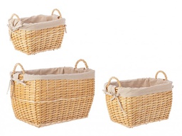 [B0415528] Set di ceste beige 32x28x21h, 41x33x26h, 52x40x32h